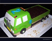 Marcipánový modelovaný 3D dort.
